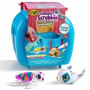 Crayola Scribble Scrubbie Pets Seashell Splash Toy Set, Ocean Animal Toys, Gift